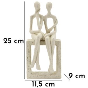 Mauro Ferretti Stons Figurka pár 11,5x9x25 cm krémová