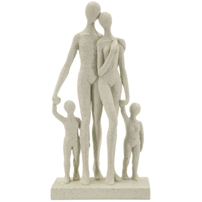 Mauro Ferretti Stons Figurka rodiny 16x8x30,5 cm krémová