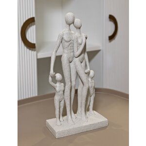 Mauro Ferretti Stons Figurka rodiny 16x8x30,5 cm krémová