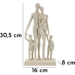 Mauro Ferretti Stons Figurka rodiny 16x8x30,5 cm krémová