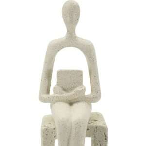 Mauro Ferretti Stons Figurine krémová 8.5x6.5x24 cm čtecí dekorativní figurka
