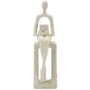 Mauro Ferretti Stons Figurine krémová 8.5x6.5x24 cm čtecí dekorativní figurka