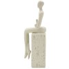 Mauro Ferretti Stons Figurine krémová 8.5x6.5x24 cm čtecí dekorativní figurka