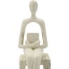 Mauro Ferretti Stons Figurine krémová 8.5x6.5x24 cm čtecí dekorativní figurka