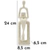 Mauro Ferretti Stons Figurine krémová 8.5x6.5x24 cm čtecí dekorativní figurka