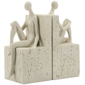 Mauro Ferretti knižní opěrka Stons 24x10x20,5 cm krémová
