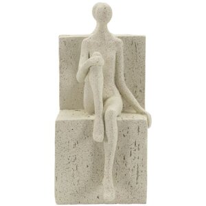 Mauro Ferretti knižní opěrka Stons 24x10x20,5 cm krémová