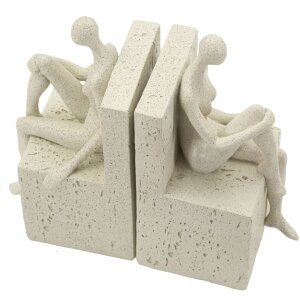 Mauro Ferretti knižní opěrka Stons 24x10x20,5 cm krémová