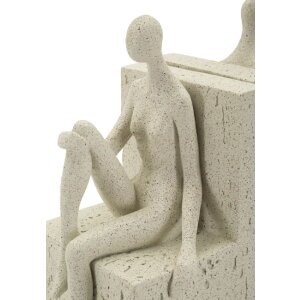 Mauro Ferretti knižní opěrka Stons 24x10x20,5 cm krémová