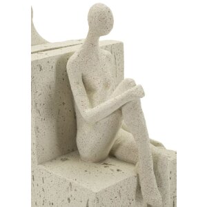 Mauro Ferretti knižní opěrka Stons 24x10x20,5 cm krémová