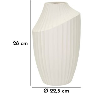 Mauro Ferretti Váza Led průměr 22,5x38 cm krémová