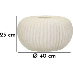Mauro Ferretti Váza Eiszapfen Ø 40x23 cm krémová