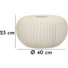 Mauro Ferretti Váza Eiszapfen Ø 40x23 cm krémová