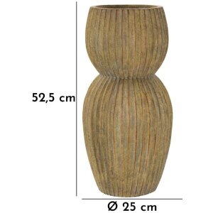Mauro Ferretti Váza Brise Ø 25x52,5 cm pískově zelená