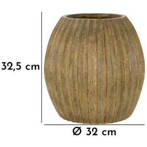 Mauro Ferretti váza Brise Ø 32x32,5 cm šedozelená
