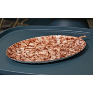 Mauro Ferretti Dekorační mísa Tropfen Browy 35x22x2,5 cm hnědá