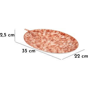 Mauro Ferretti Dekorační mísa Tropfen Browy 35x22x2,5 cm hnědá