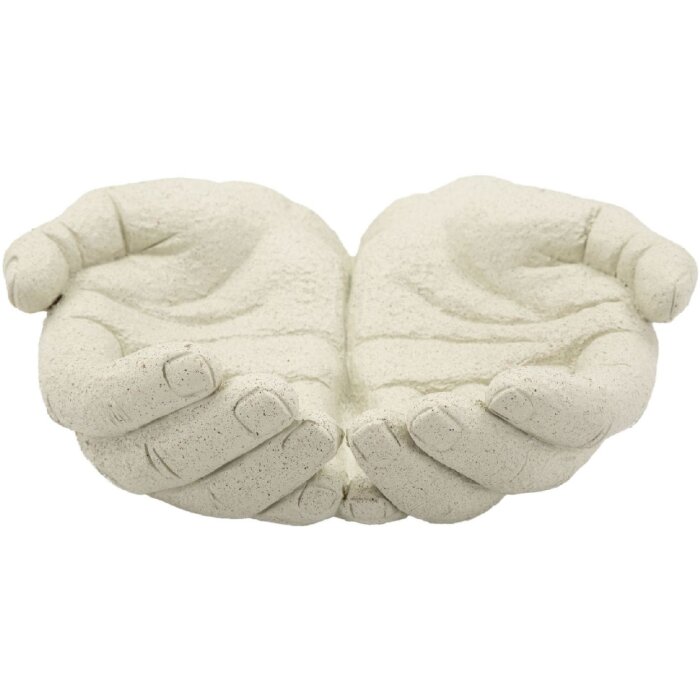 Mauro Ferretti Dekorační miska Hands Stons 22,7x20x7,3 cm krémová