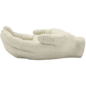 Mauro Ferretti Dekorační miska Hands Stons 22,7x20x7,3 cm krémová