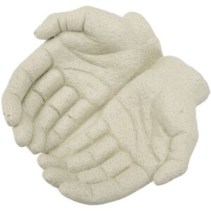 Mauro Ferretti Dekorační miska Hands Stons 22,7x20x7,3 cm krémová