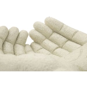 Mauro Ferretti Dekorační miska Hands Stons 22,7x20x7,3 cm krémová