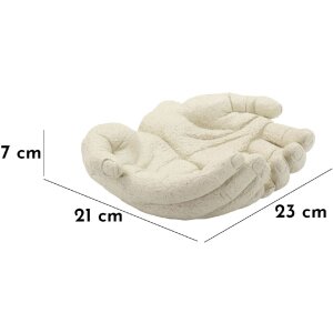 Mauro Ferretti Dekorační miska Hands Stons 22,7x20x7,3 cm krémová