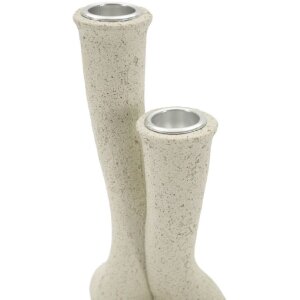 Mauro Ferretti Svícen Stons 10x6,5x17,5 cm krémový