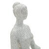 Donnina Yoga Silver Dekorativní figurka Polyresin Bílá Stříbrná 20,5x15,5x23 cm