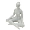 Donnina Yoga Silver Dekorativní figurka Polyresin Bílá Stříbrná 20,5x15,5x23 cm