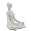 Donnina Yoga Silver Dekorativní figurka Polyresin Bílá Stříbrná 20,5x15,5x23 cm
