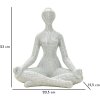 Donnina Yoga Silver Dekorativní figurka Polyresin Bílá Stříbrná 20,5x15,5x23 cm