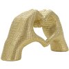 Socha Milujících se rukou zlatá polyresin 25x7.5x13.5cm