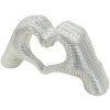 Lover Silver Soška Polyresin stříbrná 25x7.5x13.5 cm ruce srdce dekorace