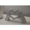 Lover Silver Soška Polyresin stříbrná 25x7.5x13.5 cm ruce srdce dekorace