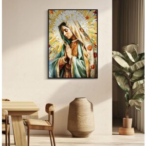 Mauro Ferretti Nástěnný obraz Madony s rámem 72x4x102 cm