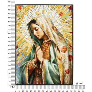Mauro Ferretti Nástěnný obraz Madony s rámem 72x4x102 cm
