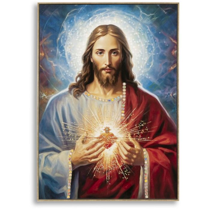 Mauro Ferretti Nástěnné plátno Ježíš s rámem 72x4x102 cm