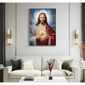 Mauro Ferretti Nástěnné plátno Ježíš s rámem 72x4x102 cm
