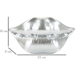 Mauro Ferretti Váza Rty stříbrná 23x8x12 cm polyresin glamour styl