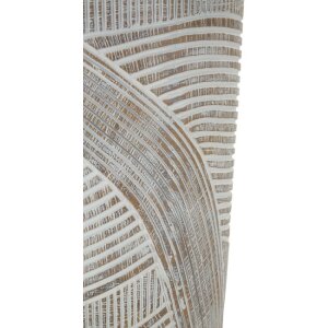 Mauro Ferretti Váza Dřevěná bílá Ø19x55 cm polyresin moderní design