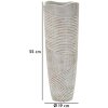Mauro Ferretti Váza Dřevěná bílá Ø19x55 cm polyresin moderní design