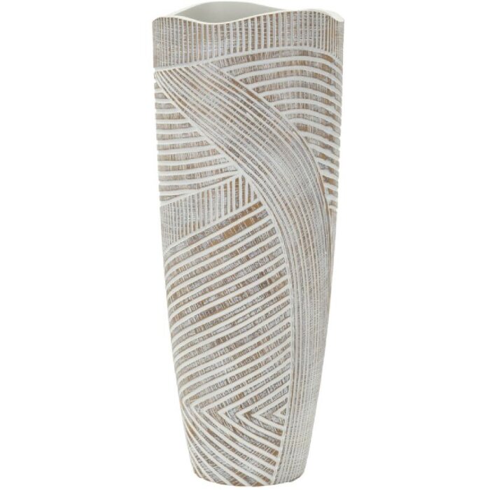 Mauro Ferretti Váza Holzig Ø 18x45 cm bílá