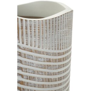 Mauro Ferretti Váza Holzig Ø 18x45 cm bílá