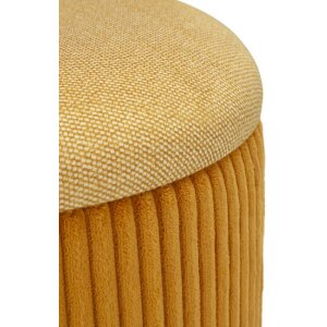 Bolzano sada poufů se skladem hořčicová 2ks Ø38x38cm Ø32x28cm