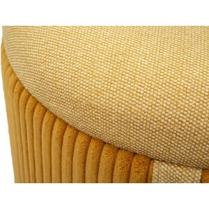Bolzano sada poufů se skladem hořčicová 2ks Ø38x38cm Ø32x28cm