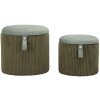 Bolzano set 2 dílných úložných poufů zelená Ø38x38 a Ø32x28 cm