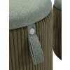 Bolzano set 2 dílných úložných poufů zelená Ø38x38 a Ø32x28 cm