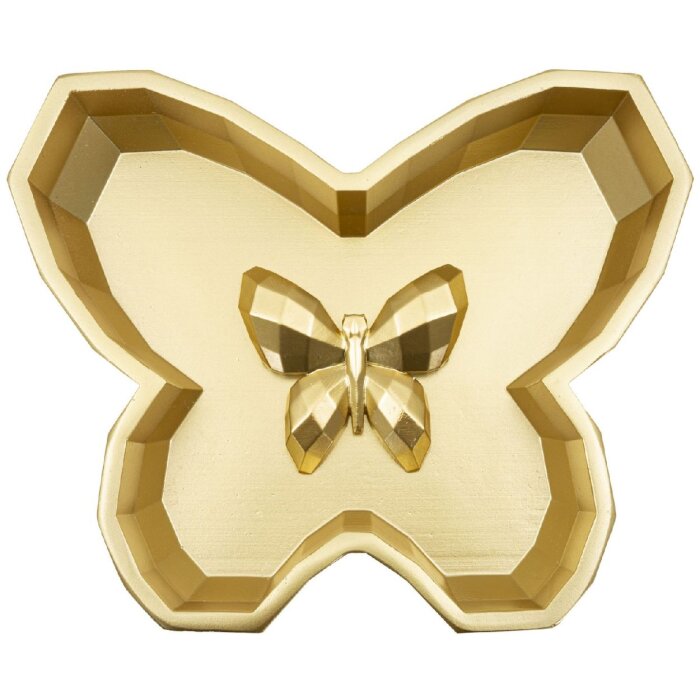 Mísa Butterfly 20,5x17,5x3 cm zlatá dekorativní motýlí tvar