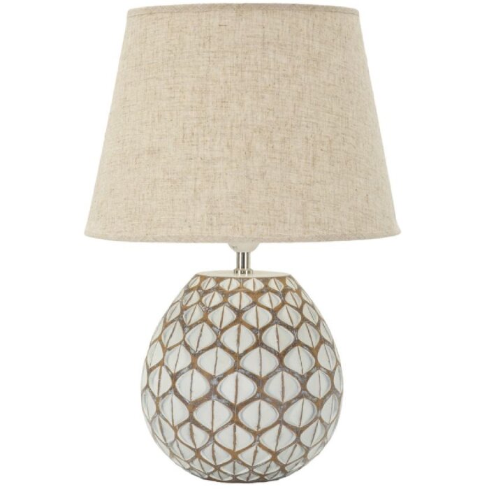 Mauro Ferretti Stolní lampa Tibet Ø35x52 cm White Wash E27 Polyresin