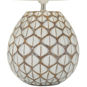 Mauro Ferretti Stolní lampa Tibet Ø35x52 cm White Wash E27 Polyresin
